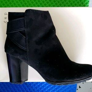 Black suede ankle boots
